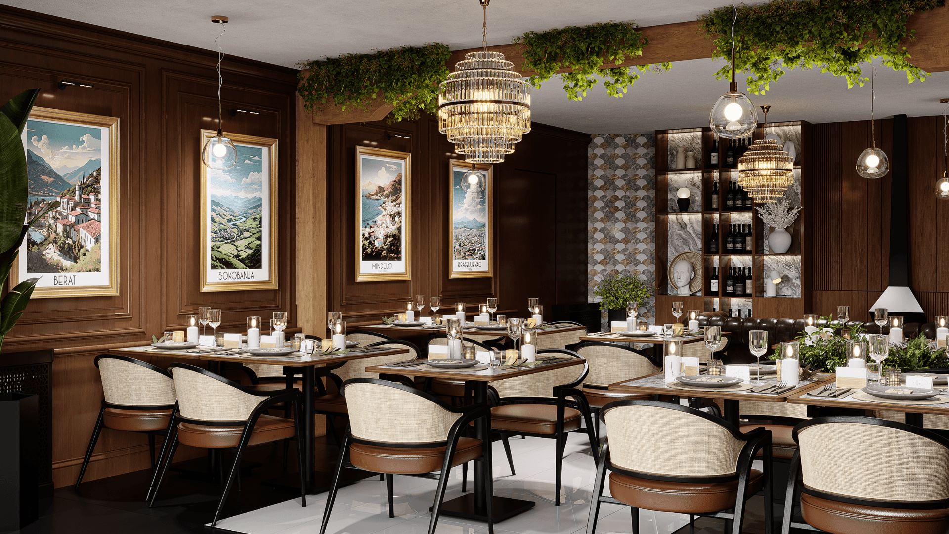 Interieurontwerp voor Balkan restaurant serre in Ede