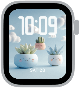 cloud sprouts Apple Watch face preview 5 featuring summer.