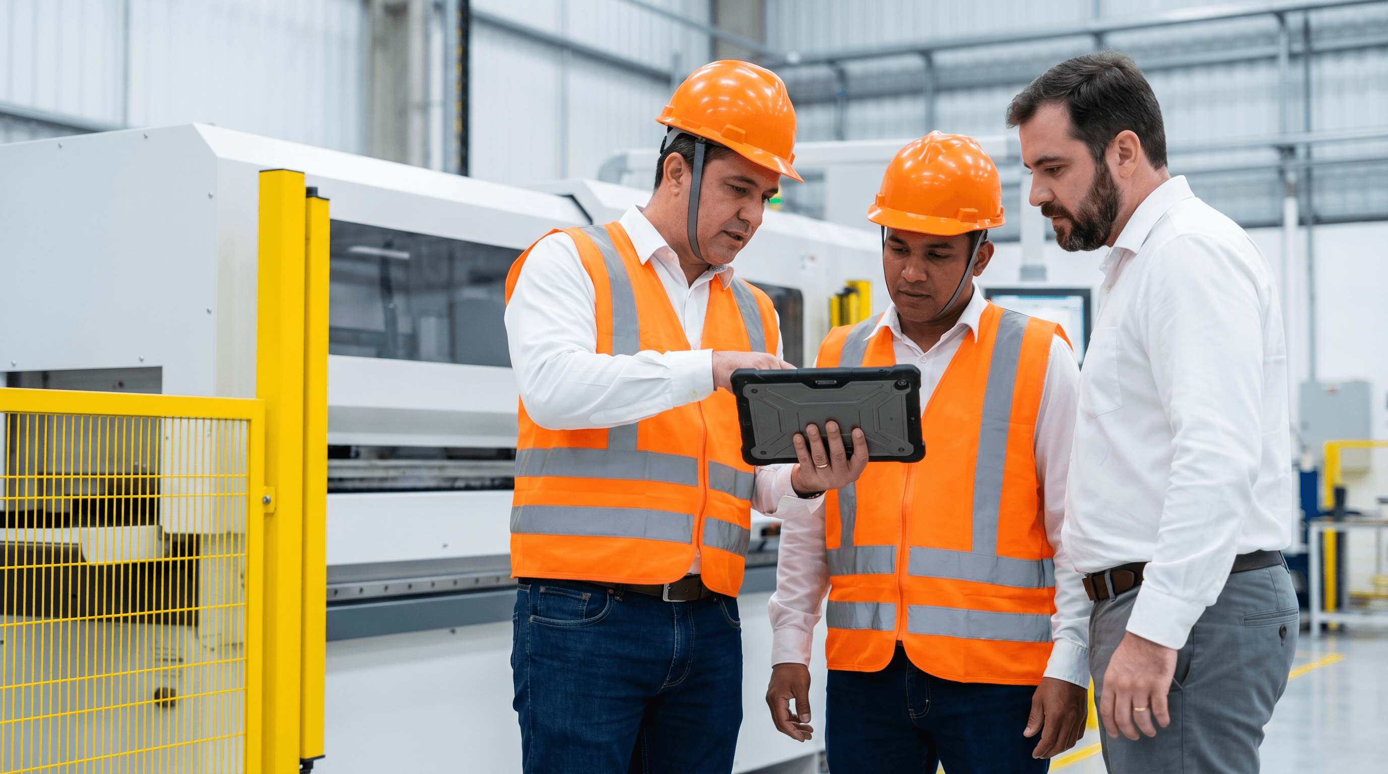 produtor rural em uma lavoura, mexendo em um tablet