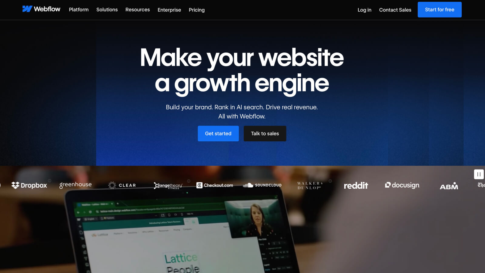 Webflow no-code builder