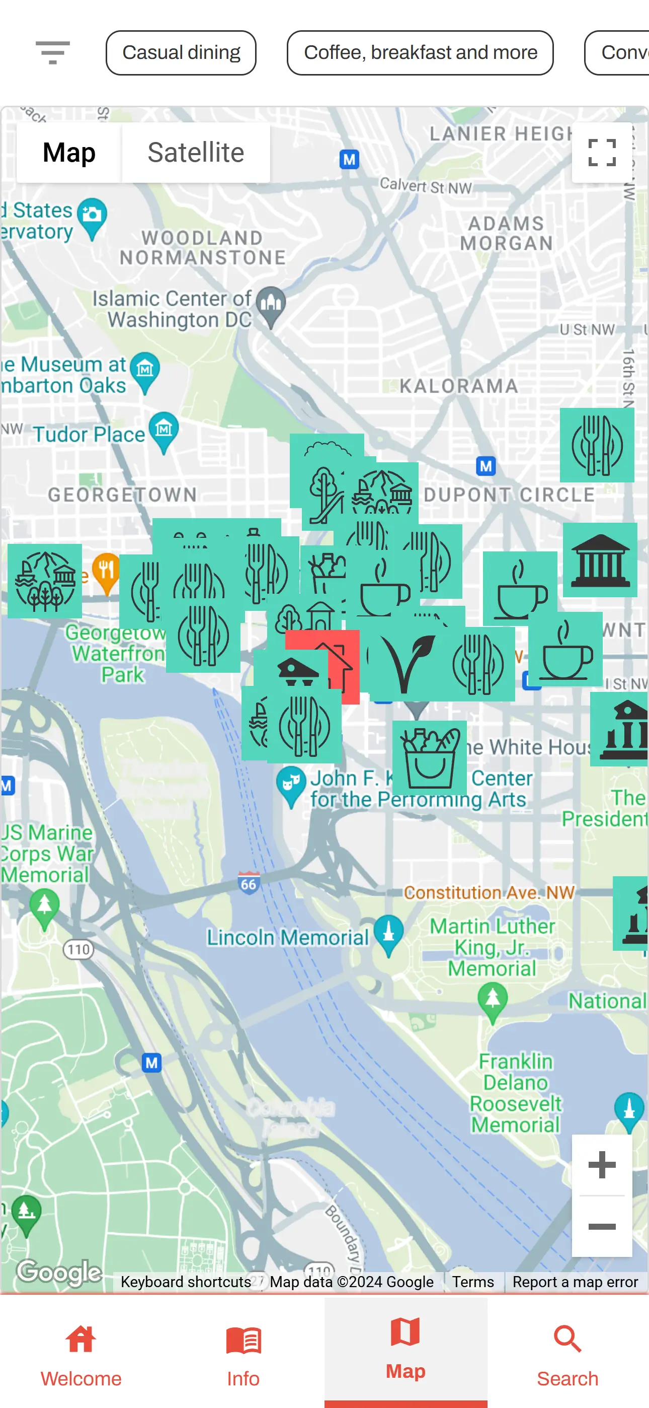 Map Section of Smoothstay Digital Guidebook and Welcome Book