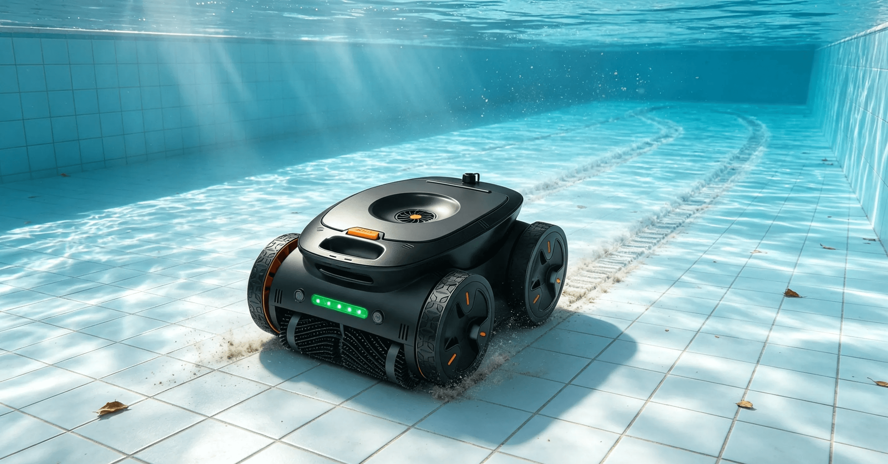 Robotic pool cleaner following an efficient path for better cleaning performance
