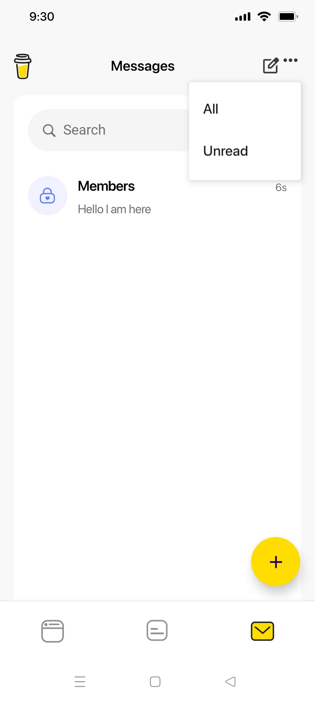 buy me coffee dot click screen