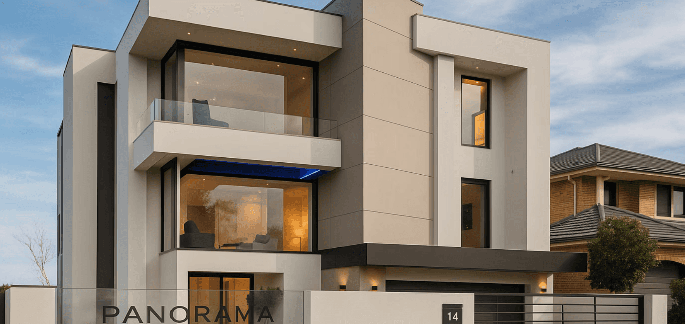 Fully dark theme bedroom with modern lights