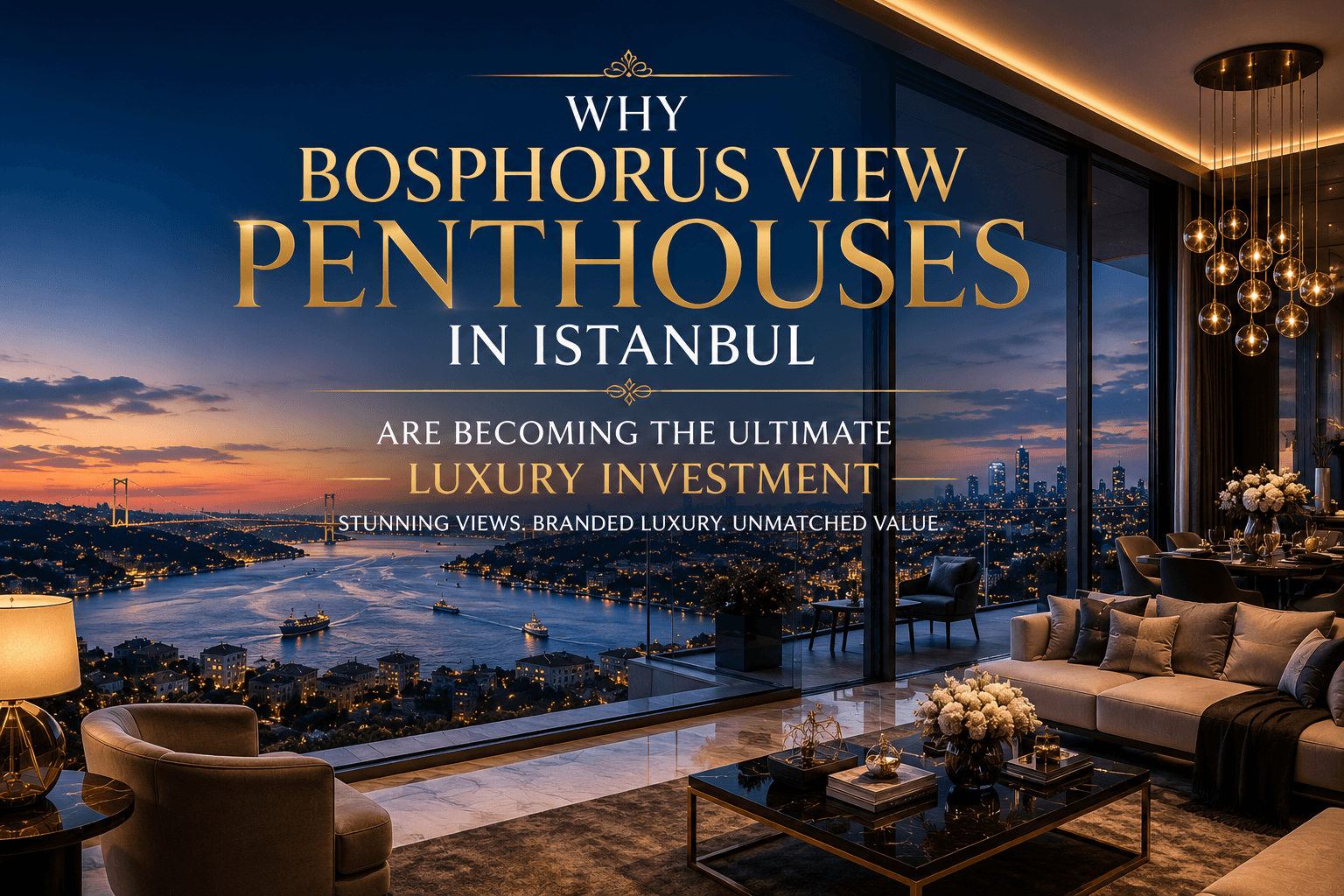 Luxury Bosphorus view penthouse investment in Istanbul