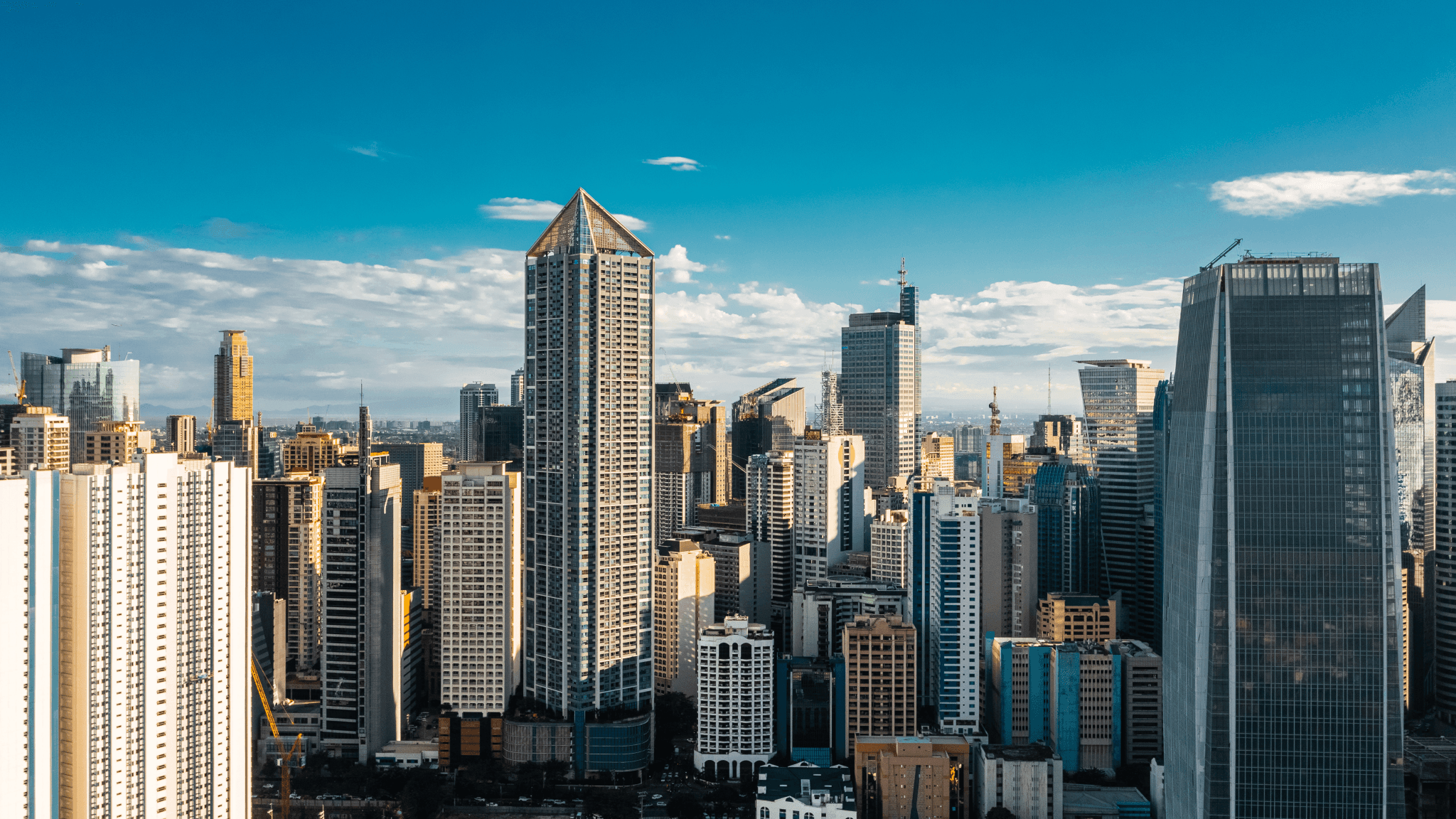 Skyline of Central Business District of Makati Philippines