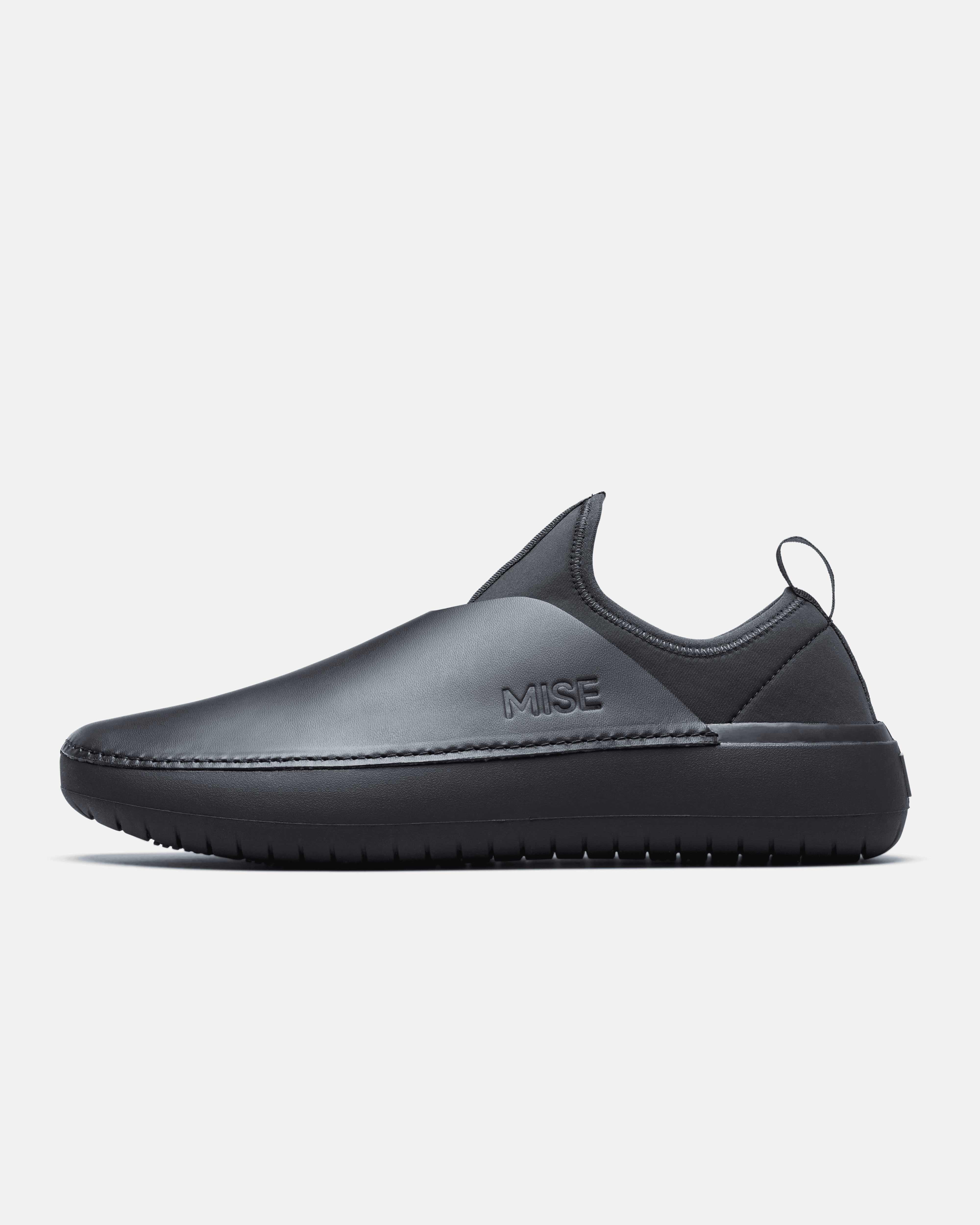 The Standard 2 MISE kitchen shoe in black lateral view