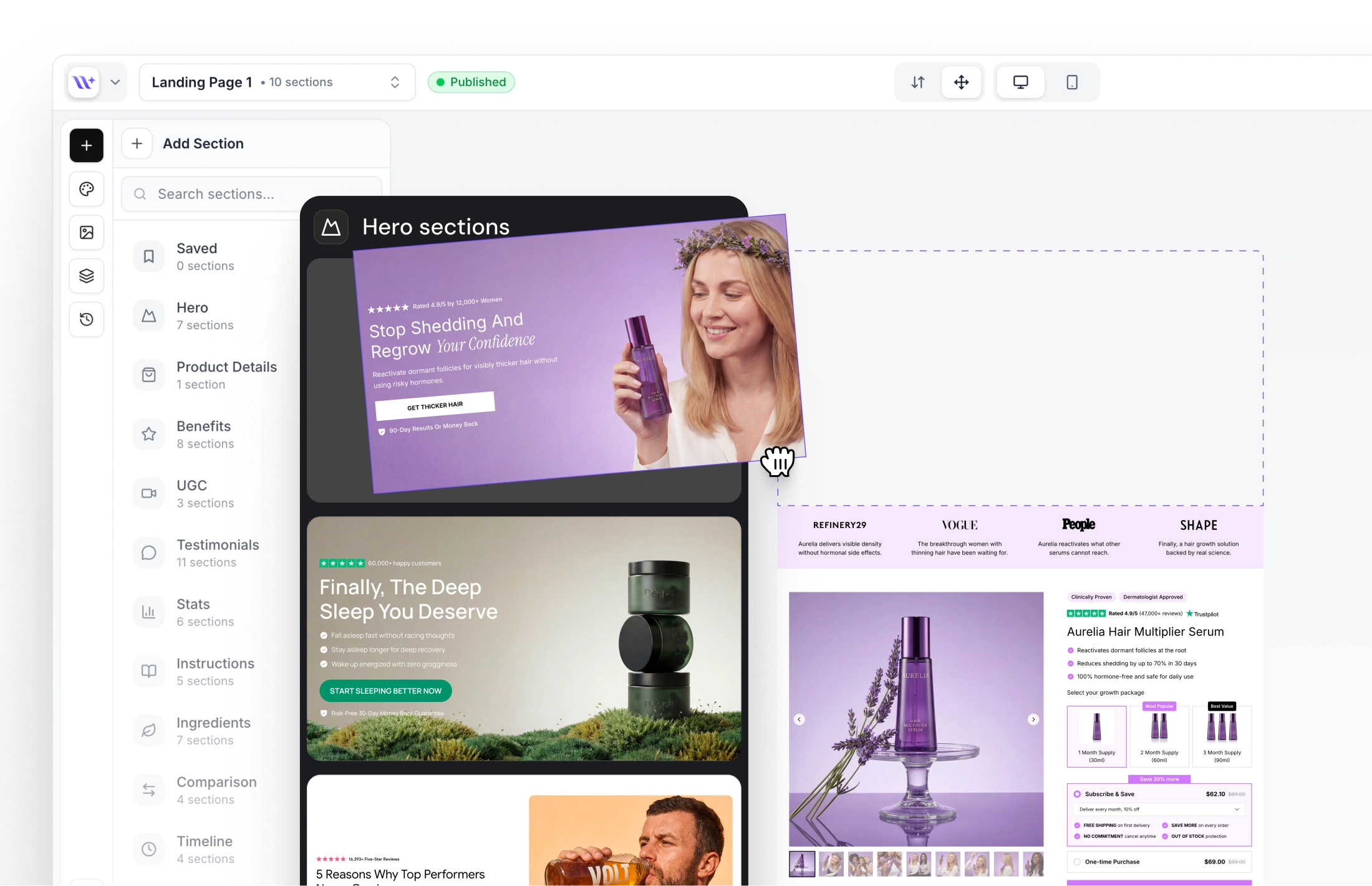 70+ sections, infinite possibilities