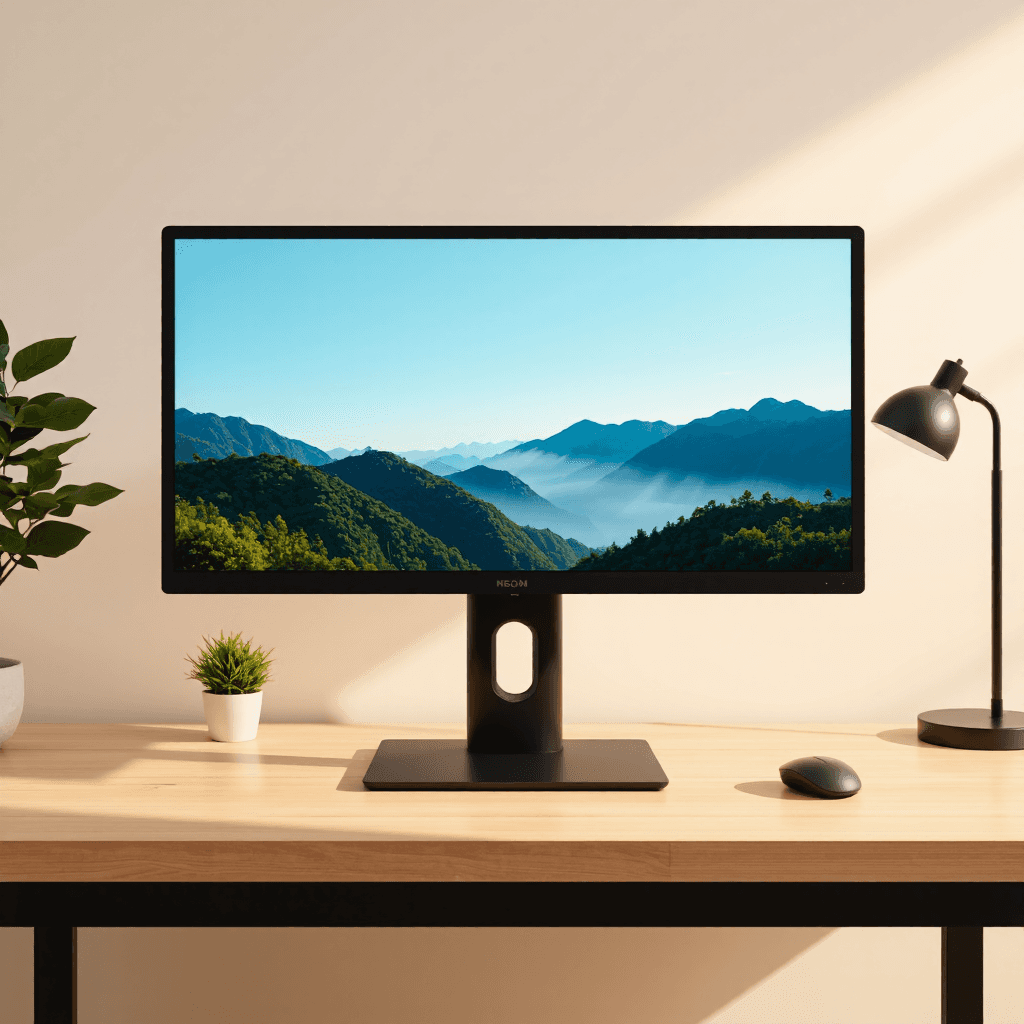 product photography of computer monitor