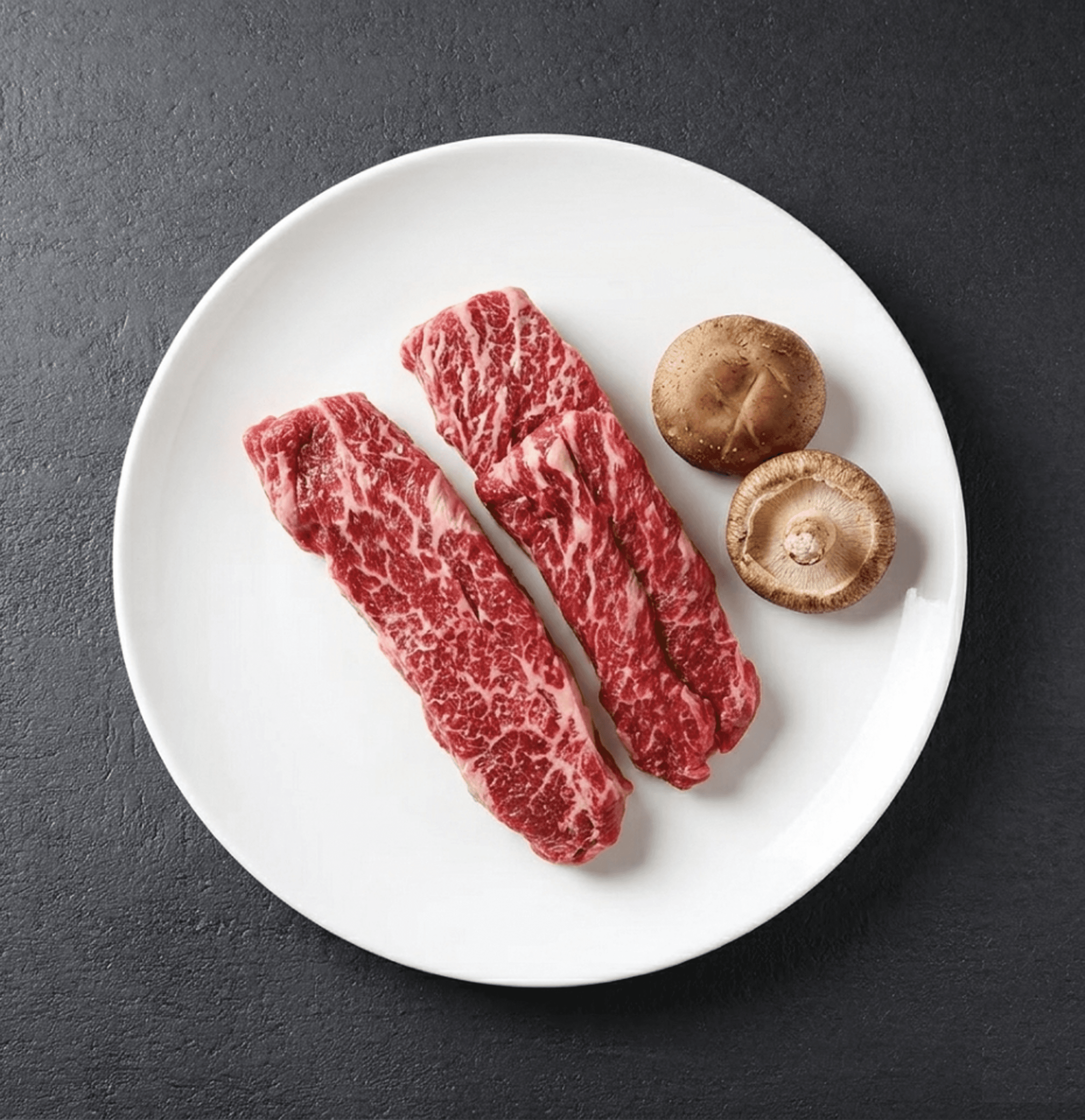 미국산 냉장 꽃갈비살 & 표고버섯