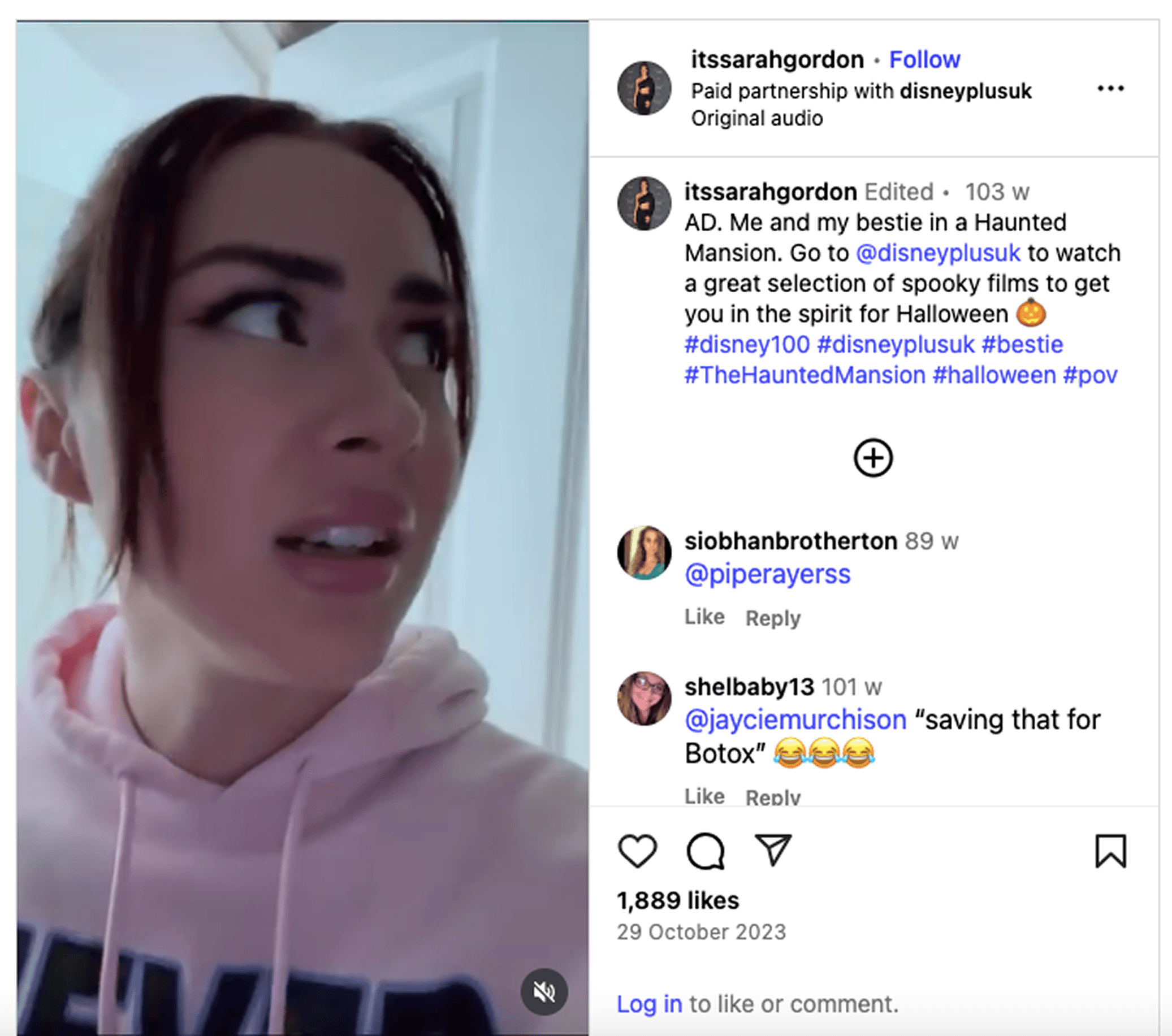 sarah gordon partnering with Disney+ for Halloween