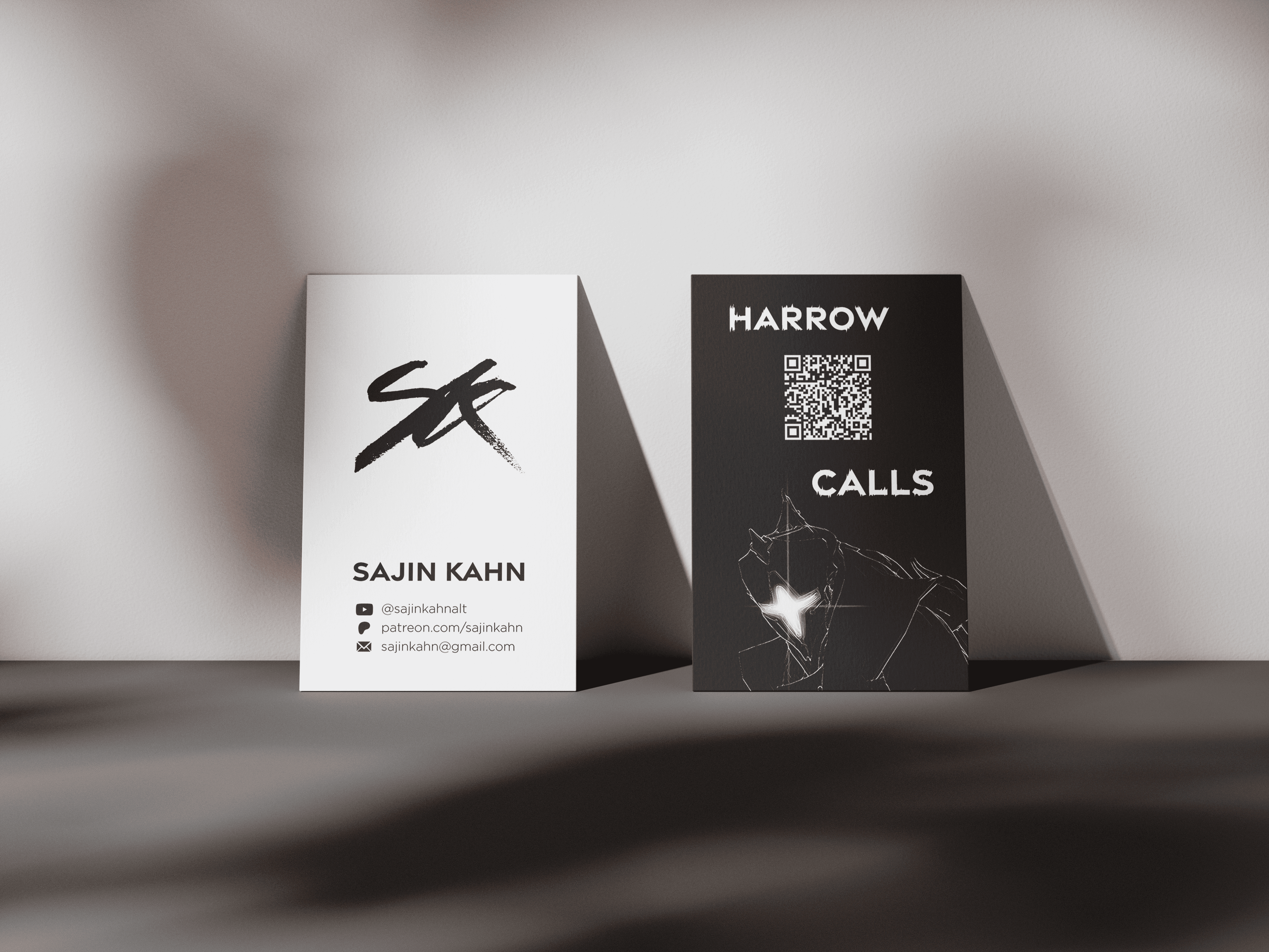 business card mockup front back