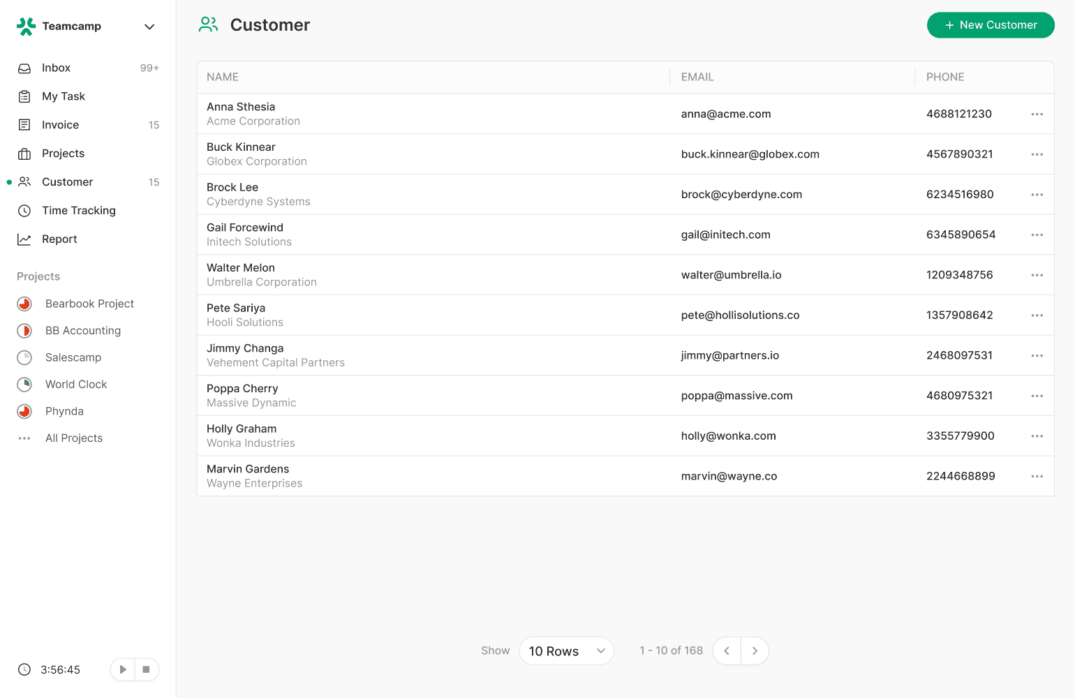 [Add image of Customer List]