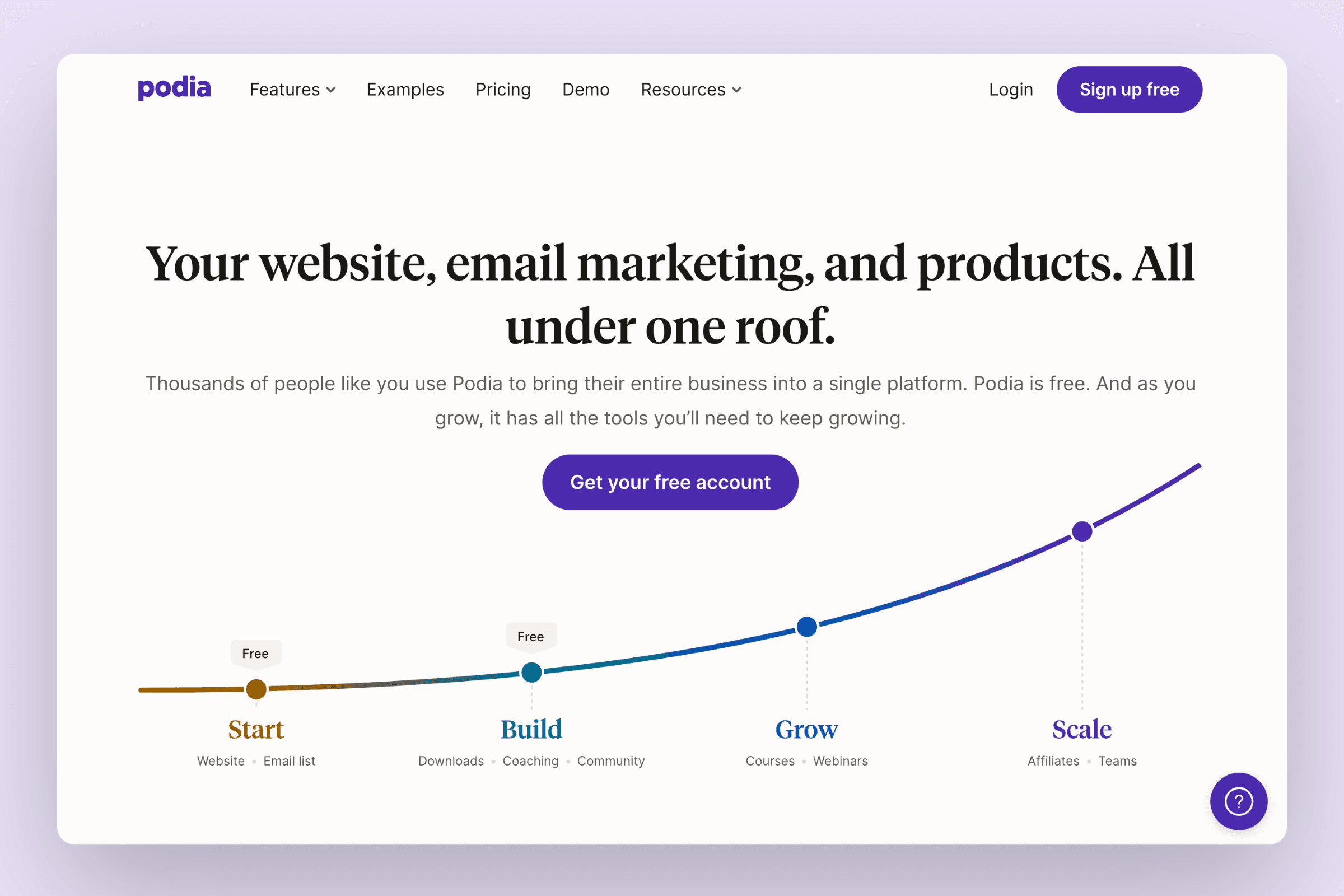Podia course platform