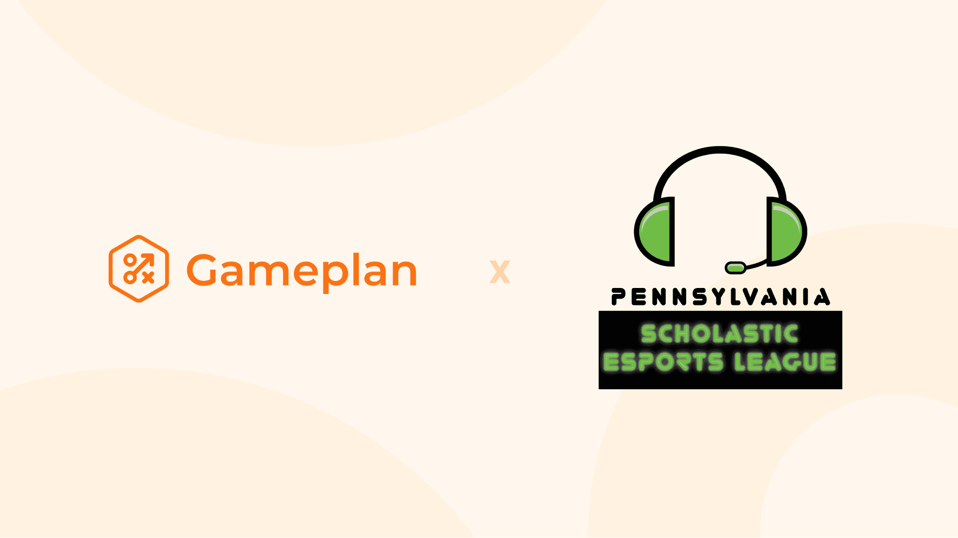 Gameplan logo x Pennsylvania Scholastic Esports League logo