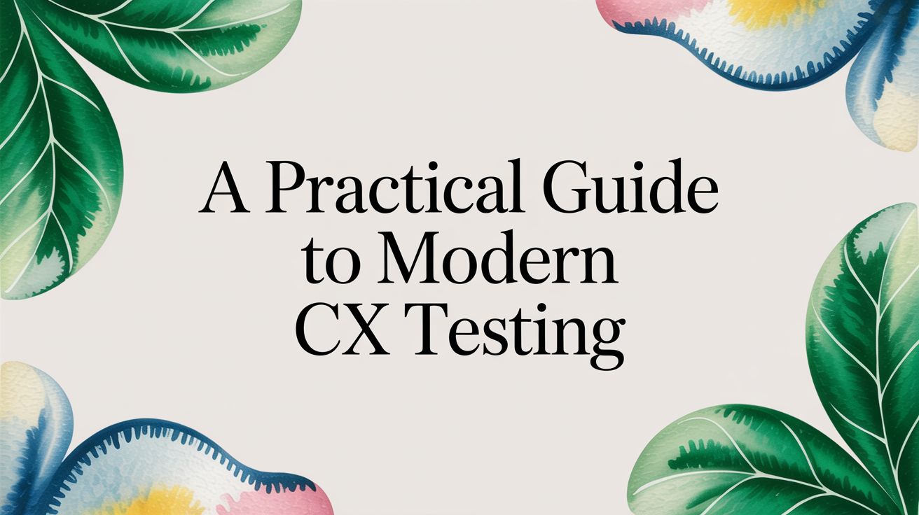 A Practical Guide to Modern CX Testing