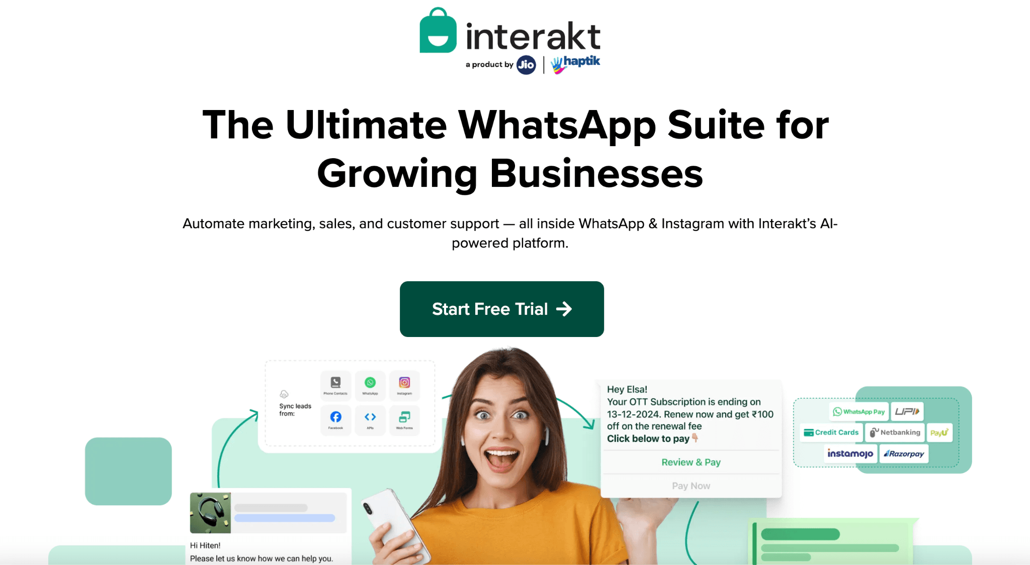 Interakt homepage