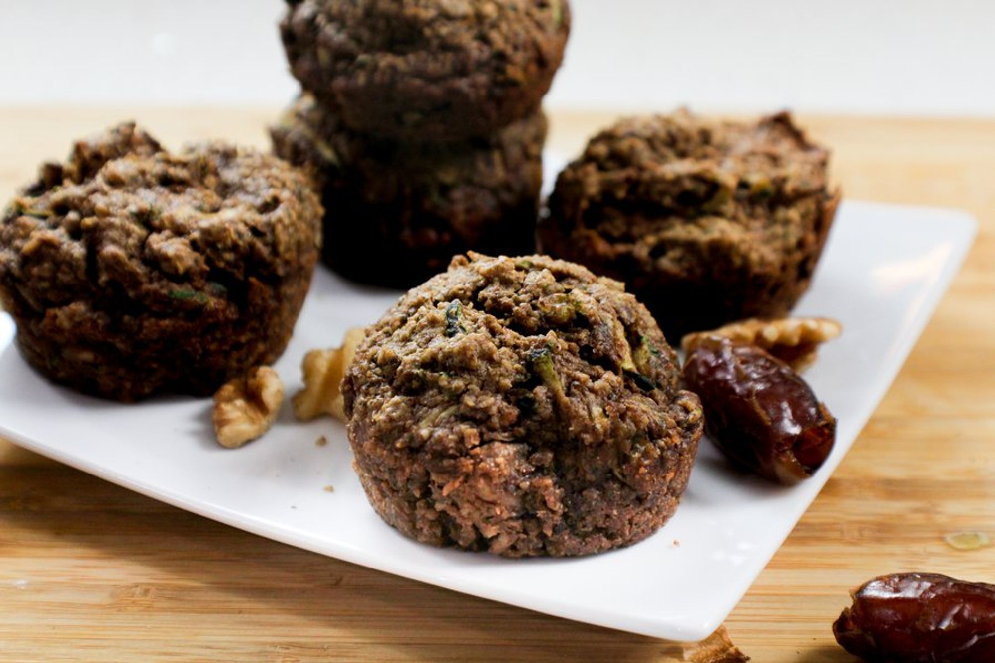 cooled and ready to eat pumpkin spiced zucchini muffins