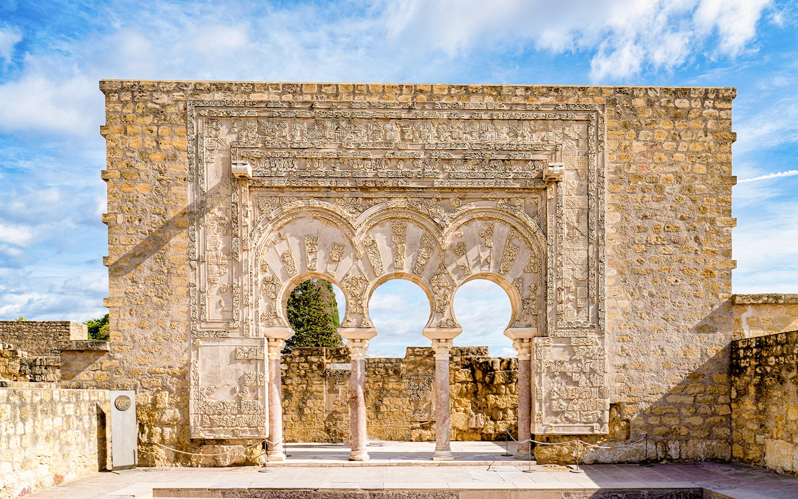 Palace of Medina Azahara arches near Cordoba, Andalusia, Spain.