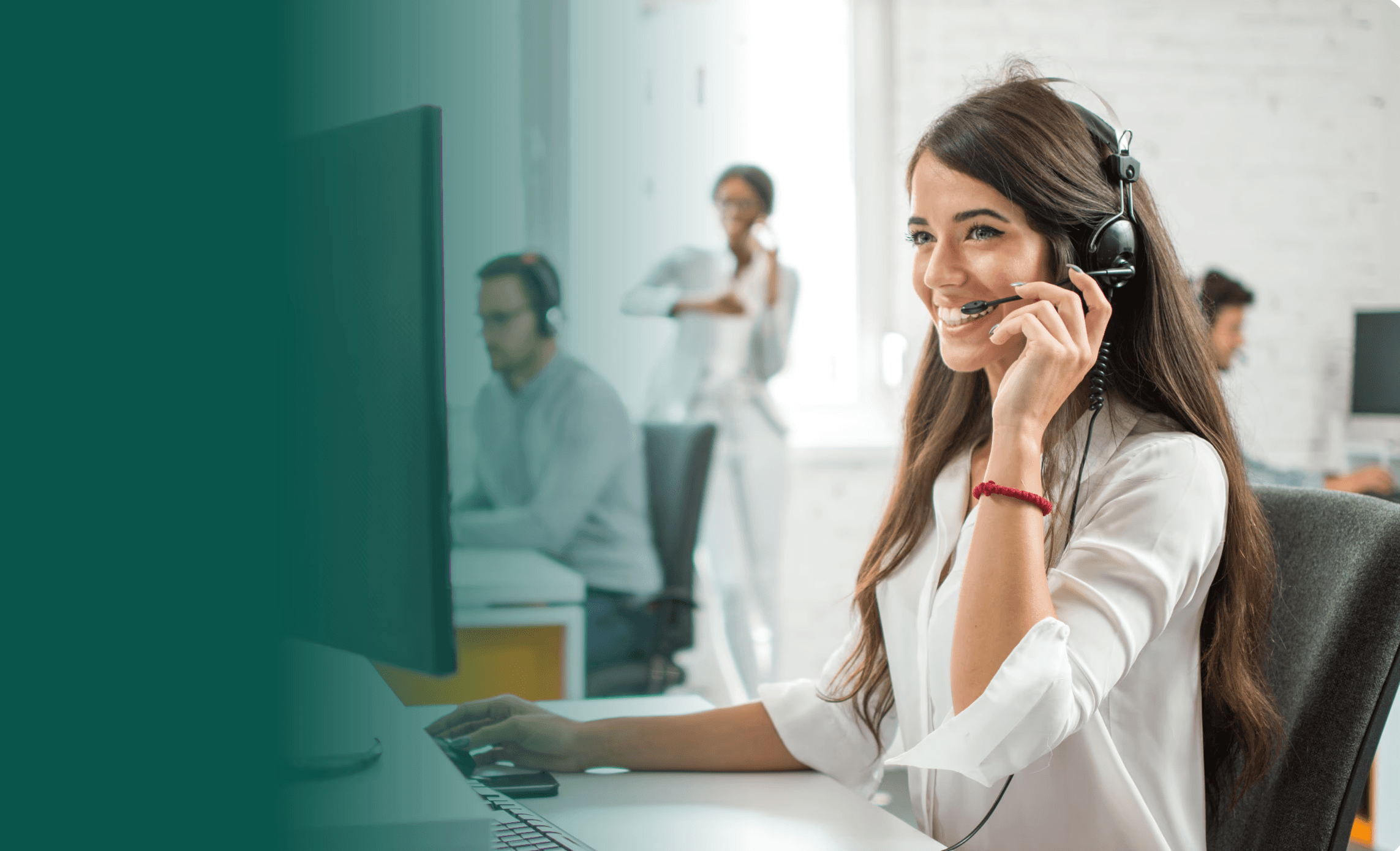 Help desk agents providing 24/7 technical support services