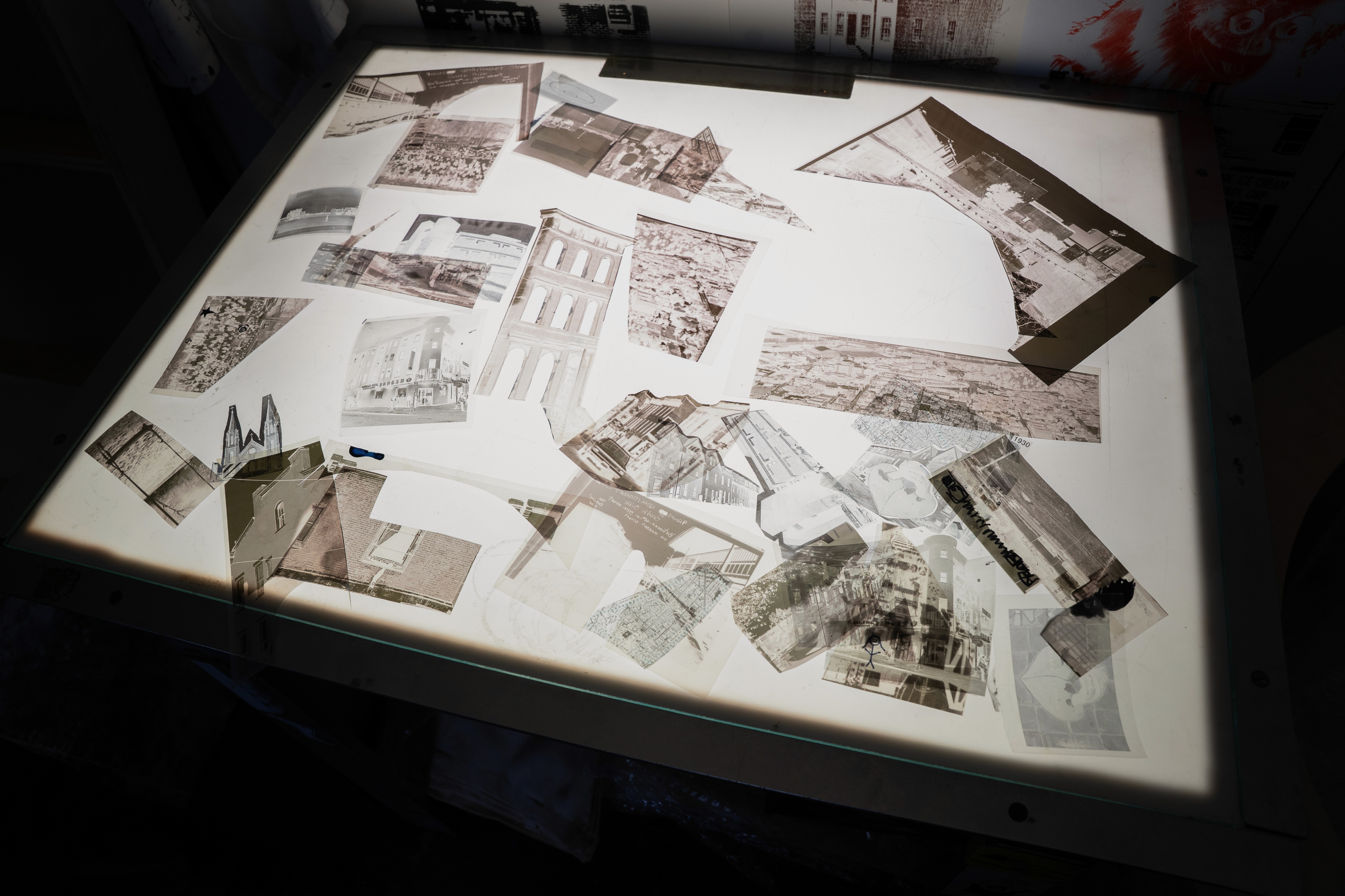 Women on a floating wooden platform