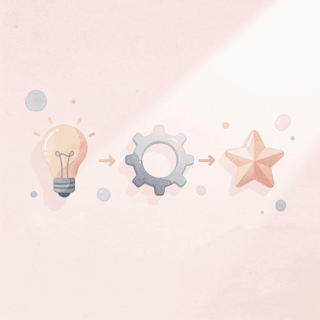 Three icons showing practice, AI feedback, and conversation flow
