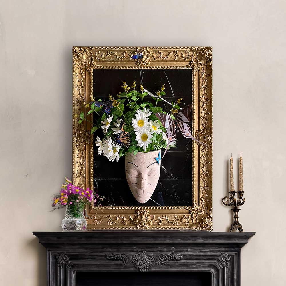 Portrait of Thomas Jackson holding 3d art