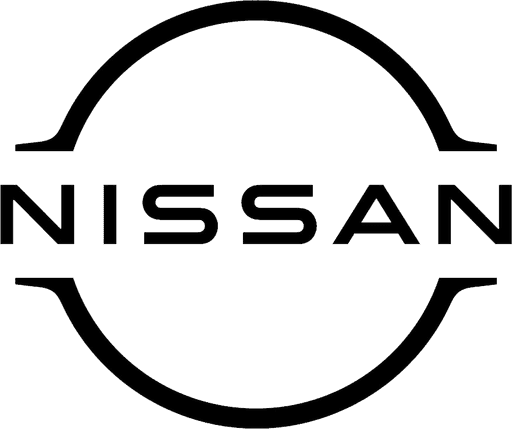 The image features the Nissan logo, consisting of the brand name "Nissan" in modern, bold black letters, encased in a sleek, circular emblem design.