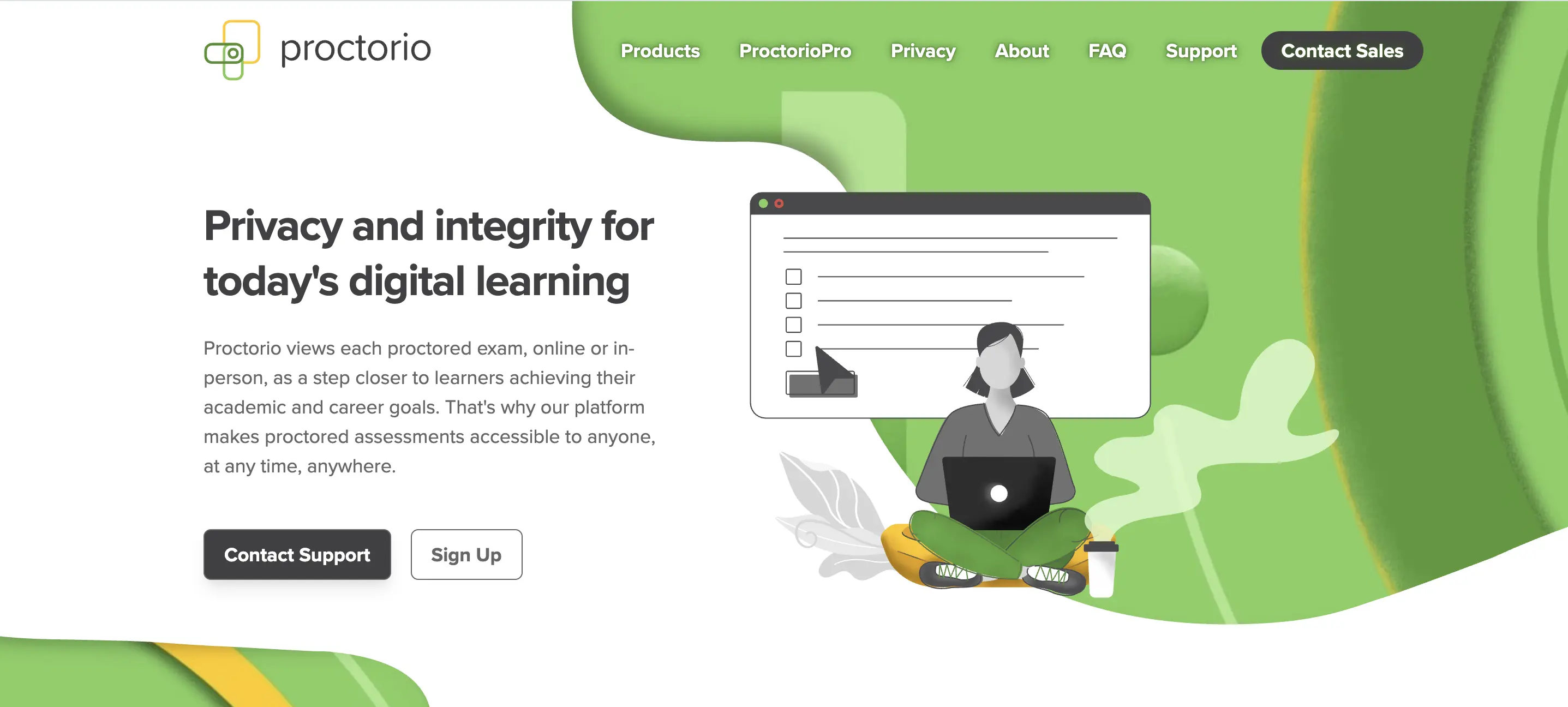 Proctorio website homepage