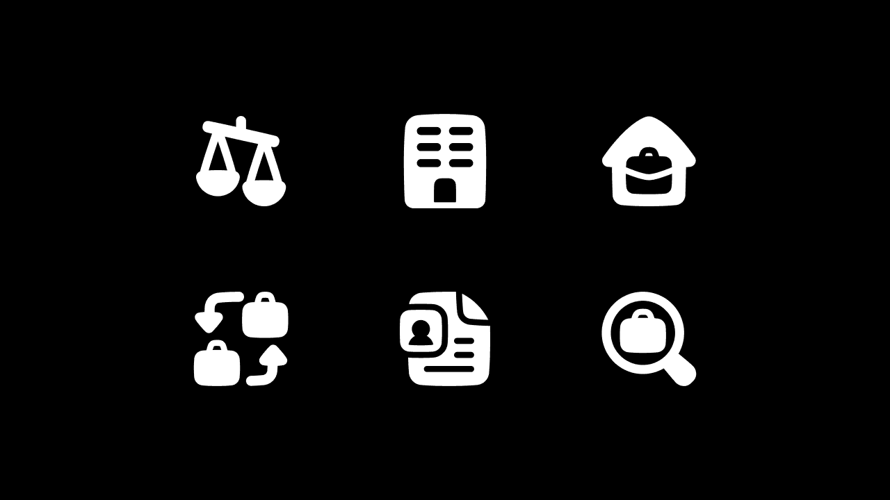 Plump Solid Business Icon Set