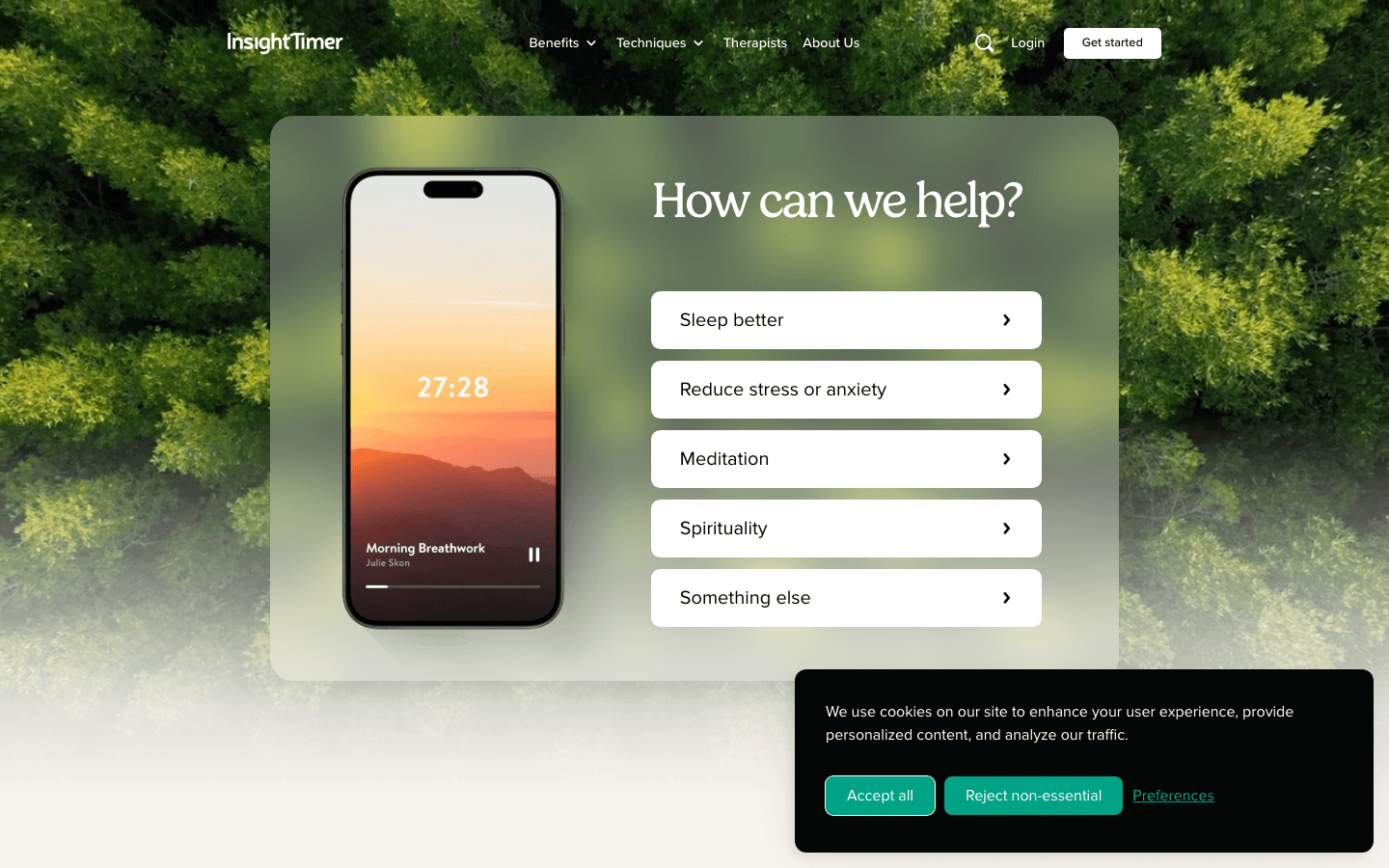 Insight Timer meditation app