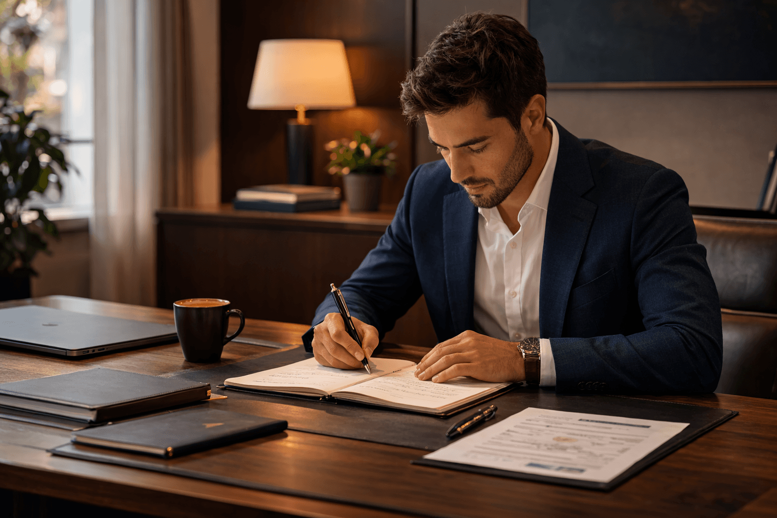 person sitting in a chair in front of a man