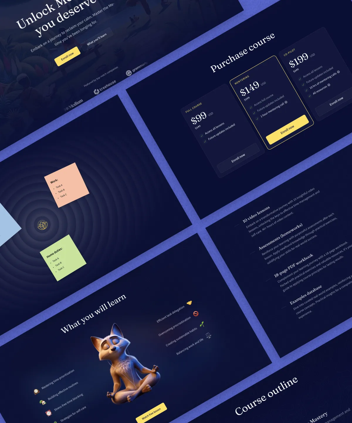 Me Time - Course Landing Page for Framer - Thumbnail