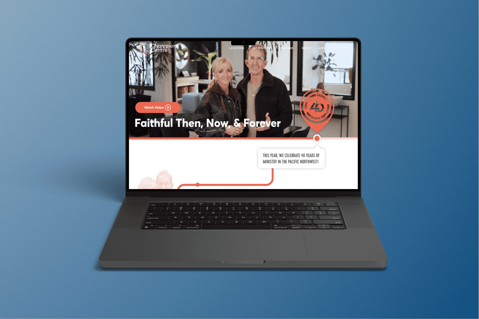 Introduces the 40-year celebration with a strong emotional entry point and clear thematic messaging.