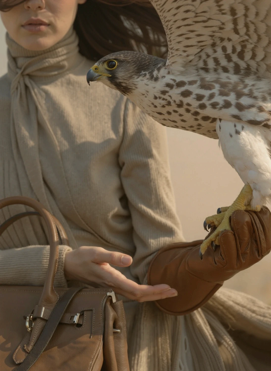 woman and eagle