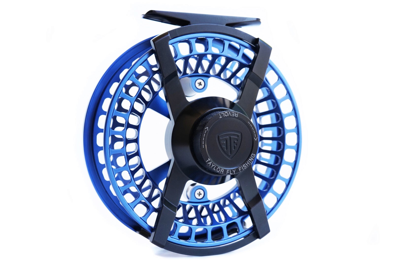 revolt blue fly fishing reel blue x-frame