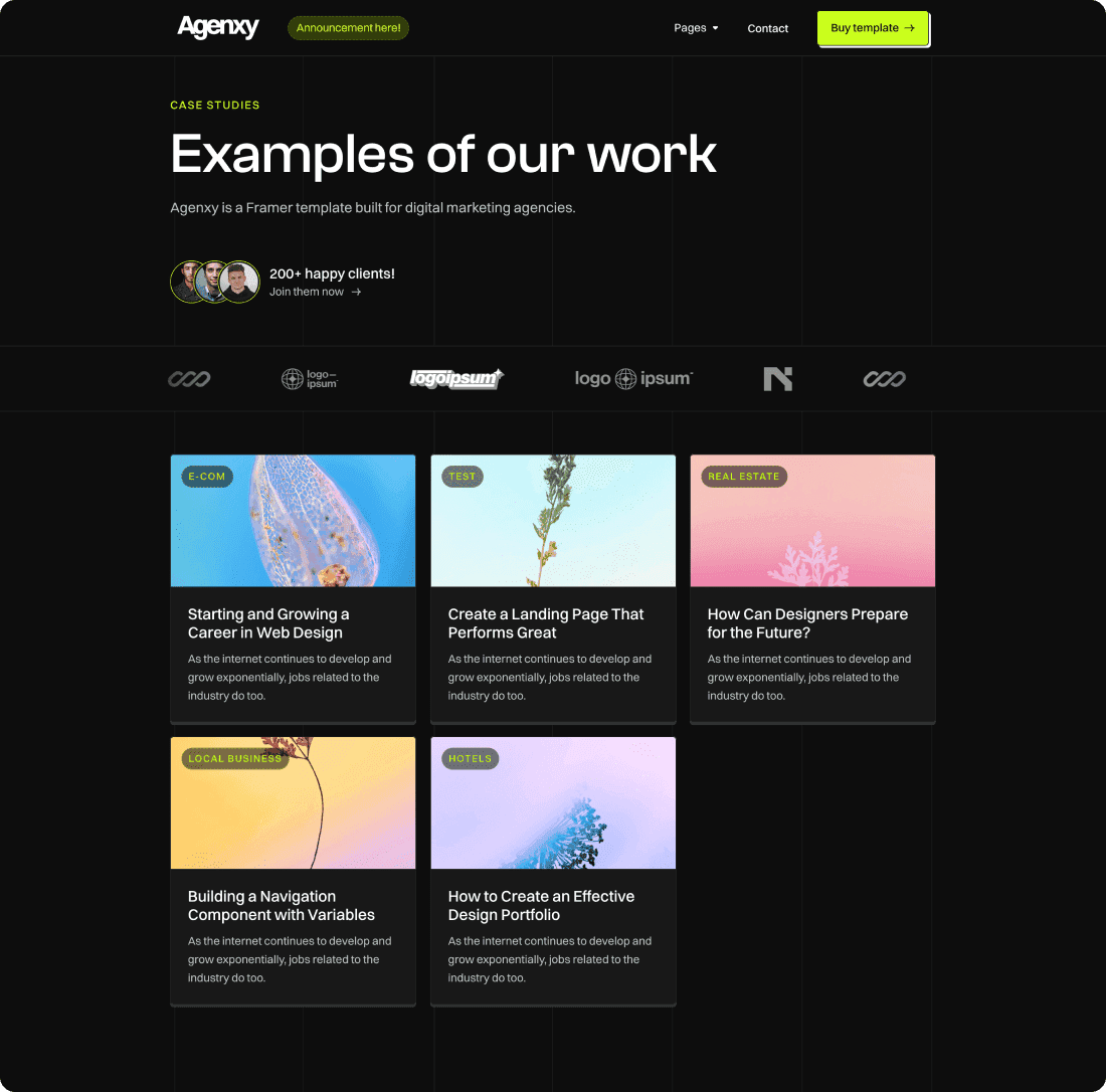 Agenxy case studies page