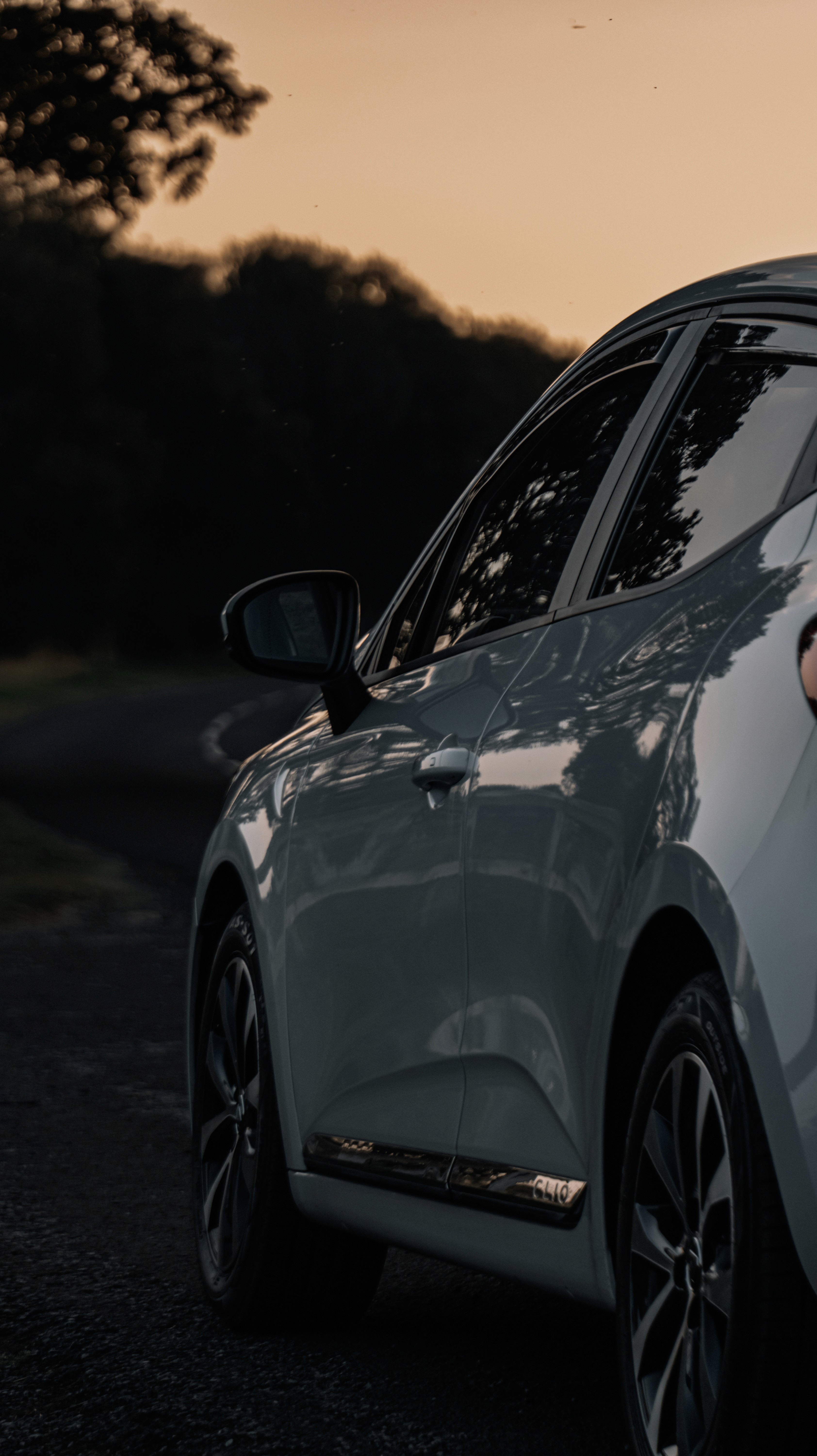 Renault clio shot at sunset