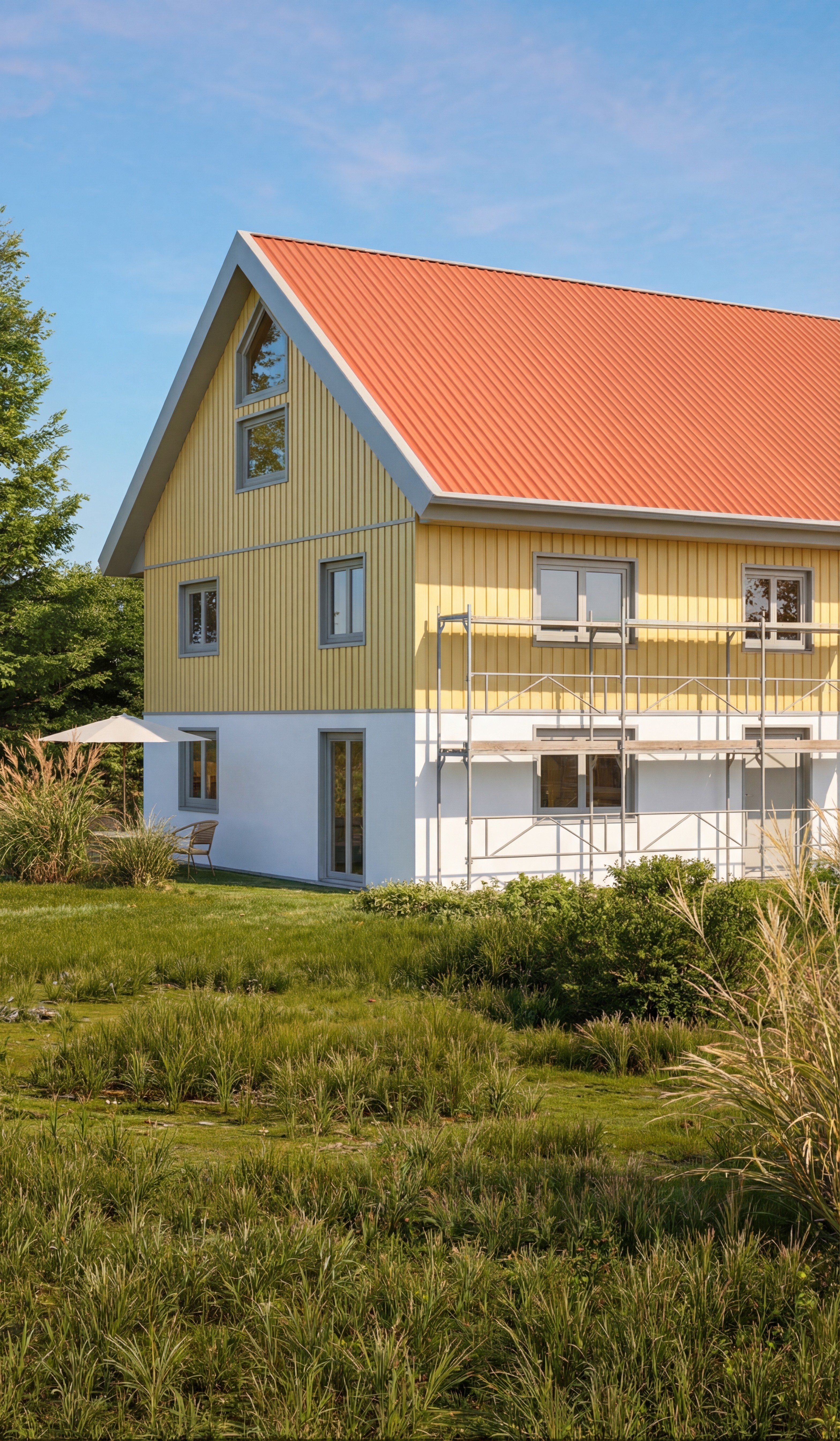 Einfamilienhaus bei Sanierung mit dcarbonize Meander-System