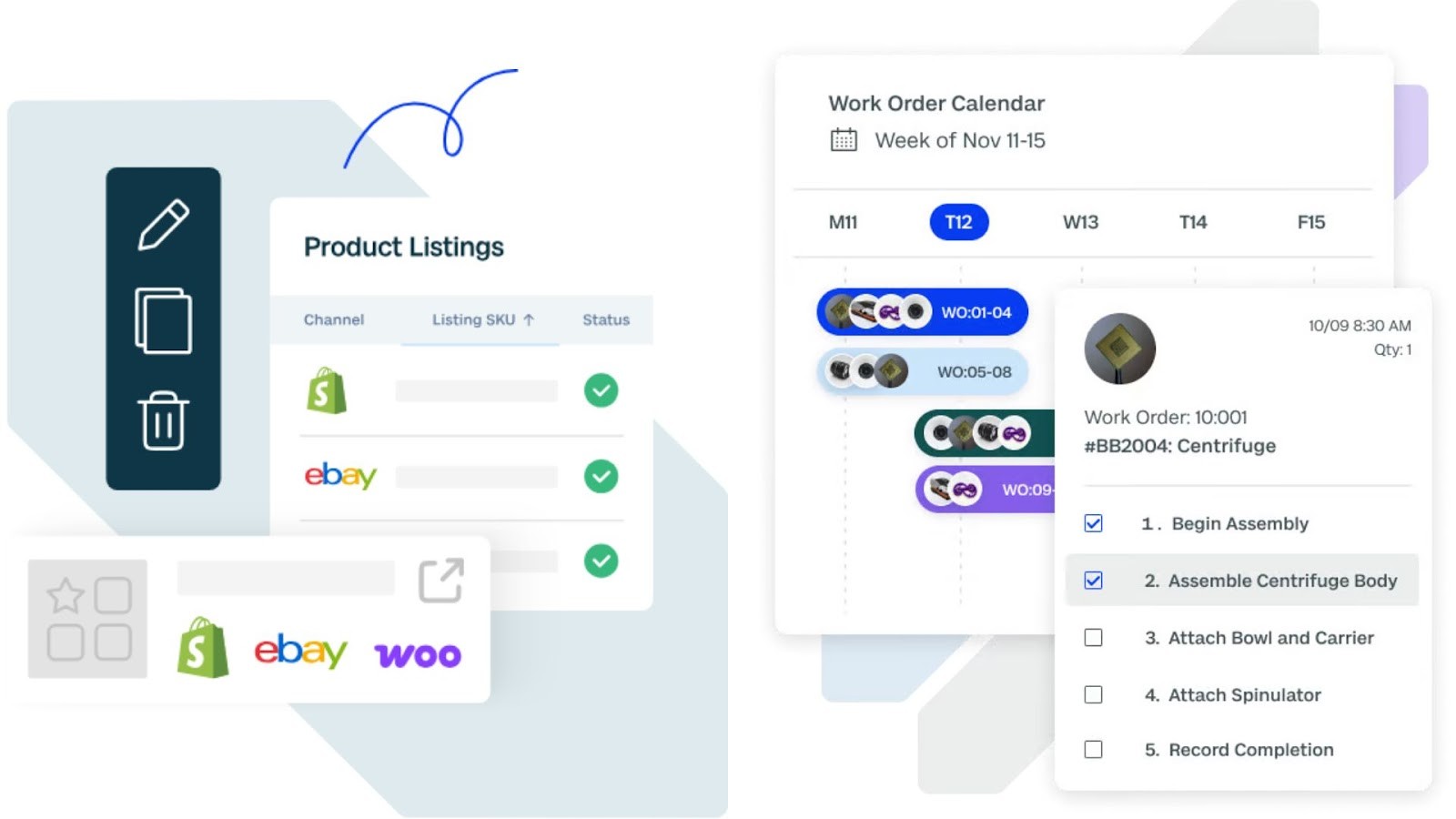 Fishbowl’s work order calendar and product listings&nbsp;