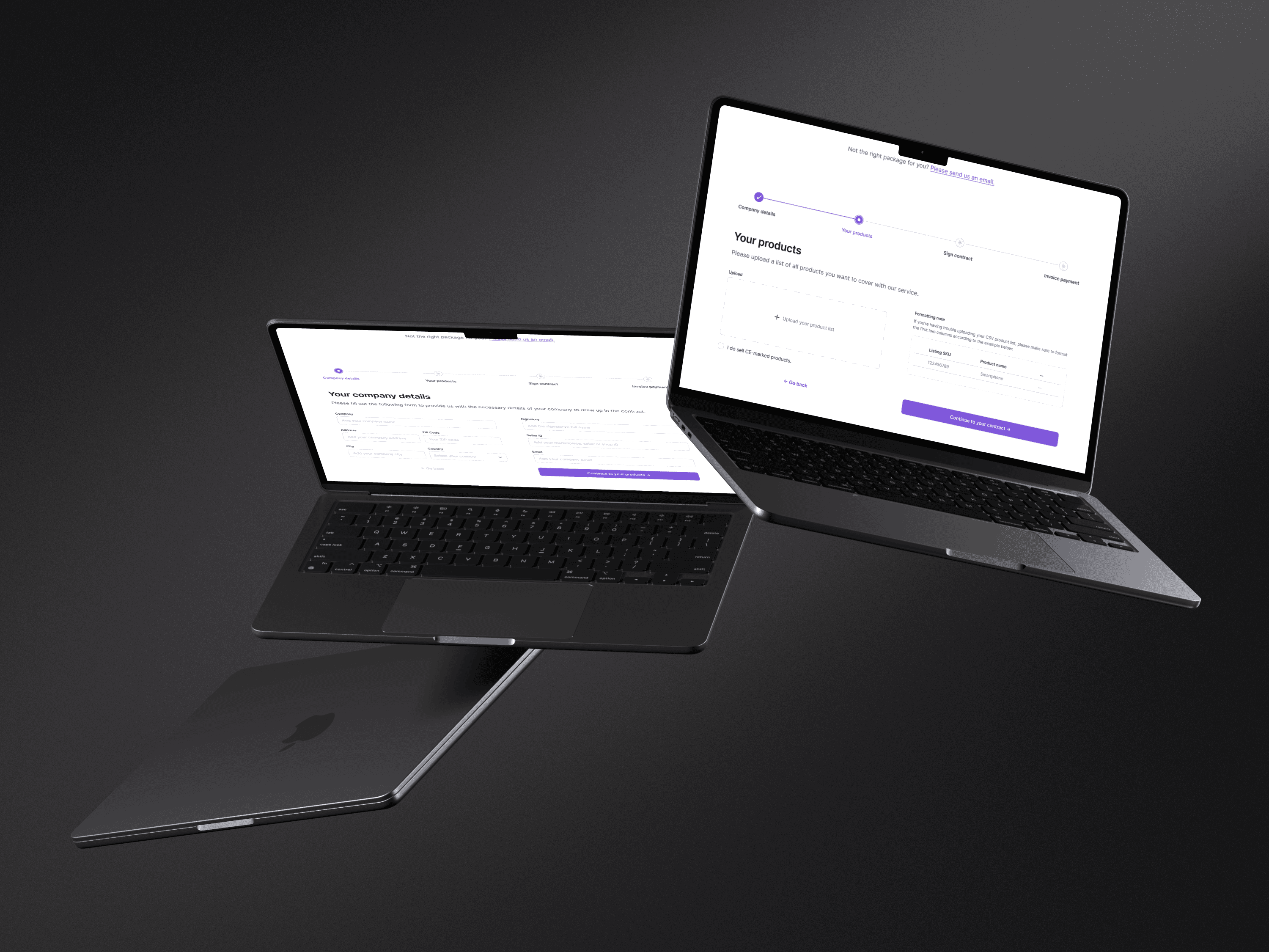 Cert-Rep Form Steps Mock-up