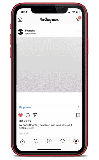 A gif of the brand sharing an Instagram post of all products in the Discovery Kit sliding to the center of the screen.