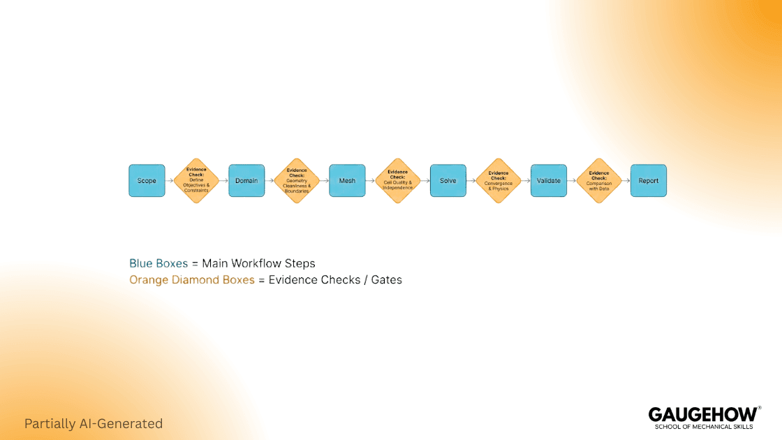 CFD workflow diagram scope mesh solve validate