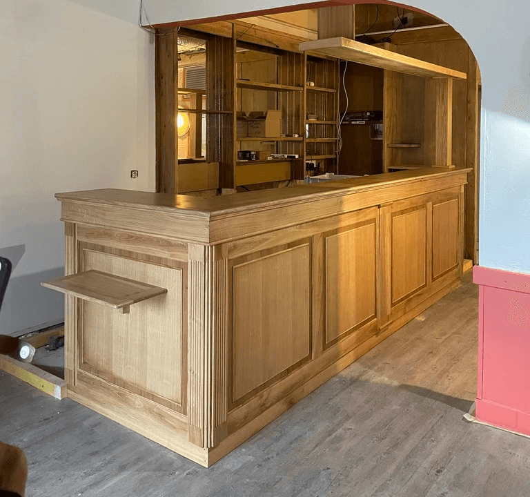 Comptoir bois zinc – Restaurant La Maison, Charnay-lès-Mâcon