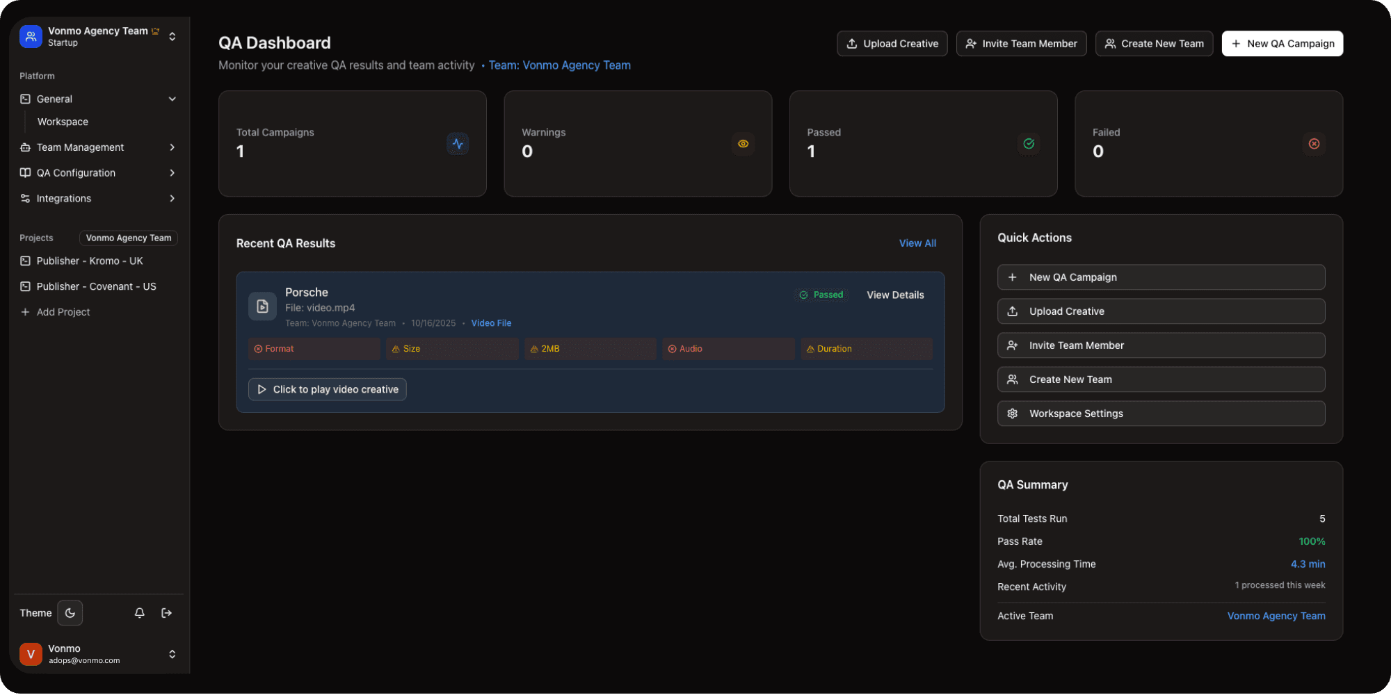 Application mockup