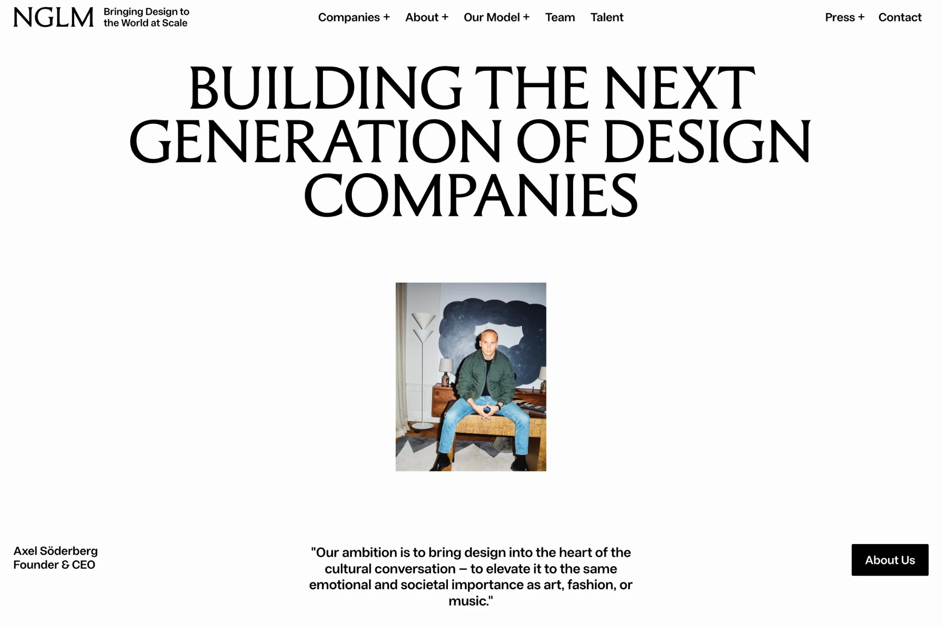 Screenshot of NGLM website