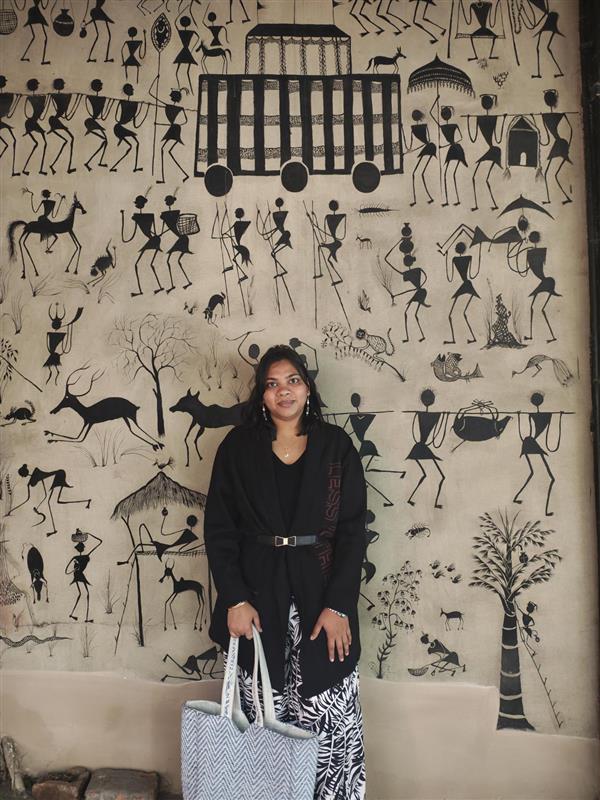 Portrait of portfolio creator – back view