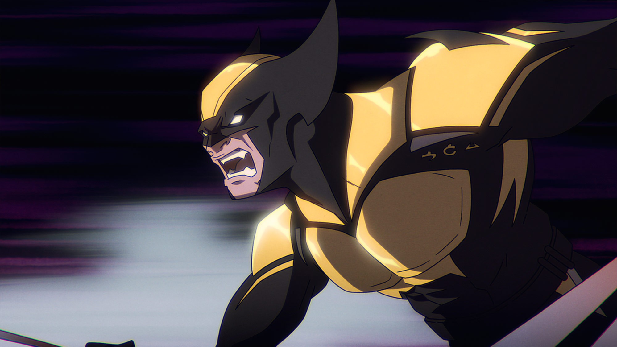 Wolverine sprints forward, claws out and ready to launch into a vicious assault, capturing his ferocious and unstoppable energy.