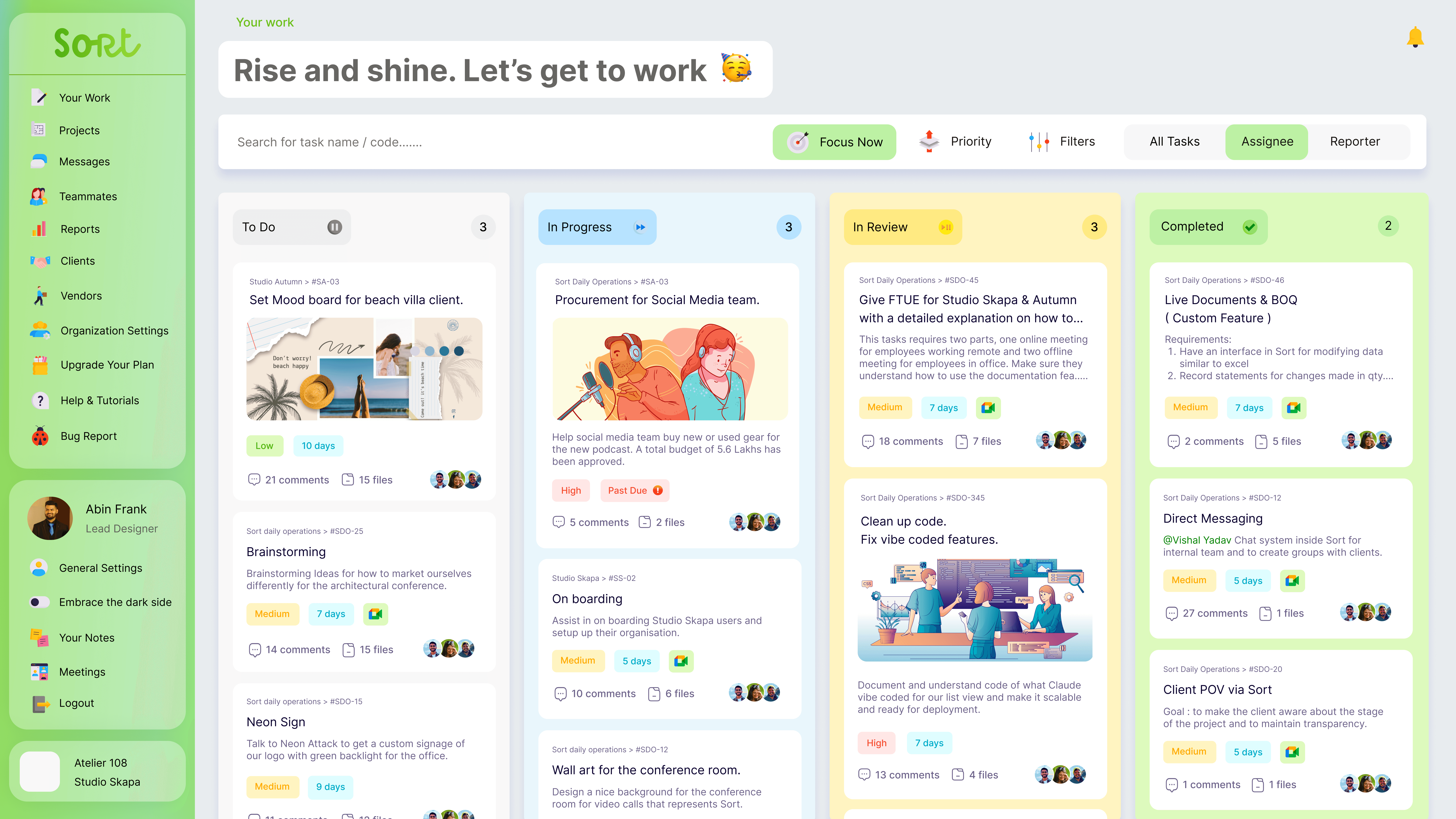 An image of Dreelio's dashboard