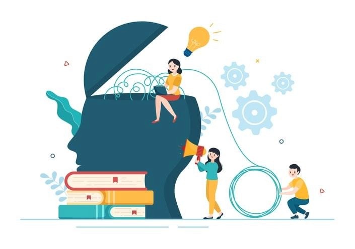 A diverse group of professionals discussing a professional development plan.